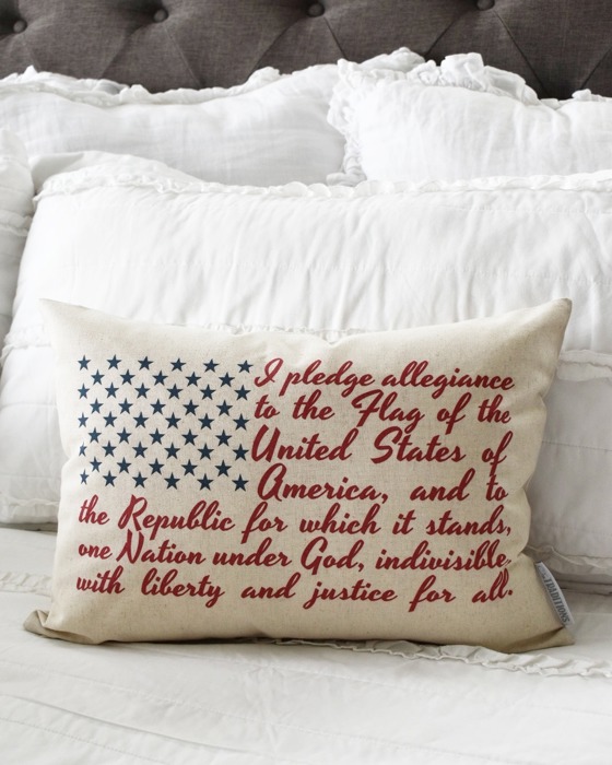 I Pledge Allegiance Pillow Cover | Patriotic Decor | Handmade