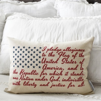 I Pledge Allegiance Pillow Cover | Patriotic Decor | Handmade