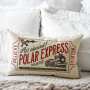  Christmas Pillow Cover ,Christmas Pillows Polar Express Pillow, Vintage Christmas Polar Express Decor, Polar Express Ticket