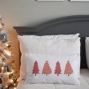  Christmas Pillow Cover, Vintage Santa, Pink Santa, Pink Tree Pillow, Christmas Pillows, Pink Christmas