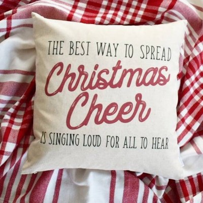 Christmas Pillow Cover, Christmas Decor, Merry Christmas Pillow, Elf Quotes, Christmas Cheer