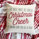  Christmas Pillow Cover, Christmas Decor, Merry Christmas Pillow, Elf Quotes, Christmas Cheer