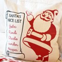  Christmas Pillow Cover Christmas Decor Santa'S Nice List Merry Christmas Pillow Personalized Pillow