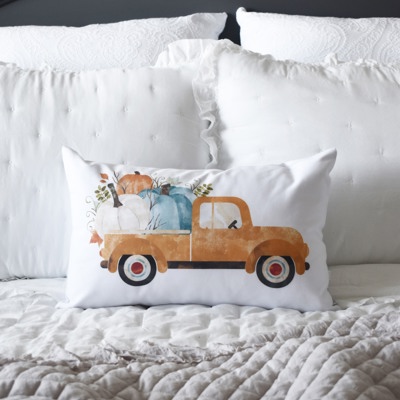 Sale Fall Truck Pillows Truck Pillow Cover Pumpkin Pillow Cover Autumn Pillow Cover Fall Pillow Cover 12X20