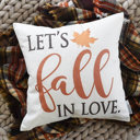  Fall Pillow Cover, Lets Fall In Love, Fall Decor, Fall Pillow, Leaf Pillow