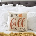  Fall Pillow Cover, Lets Fall In Love, Fall Decor, Fall Pillow, Leaf Pillow