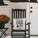  Salem Broom Co Pillow Cover | Vintage Halloween Witch Pillow | Farmhouse Halloween Throw Pillow | Spooky Salem Witch Home Decor