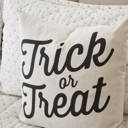  Trick Or Treat Pillow Cover | Halloween Farmhouse Throw Pillow | Rustic Black And White Cushion | Spooky Fall Decorative Pillow