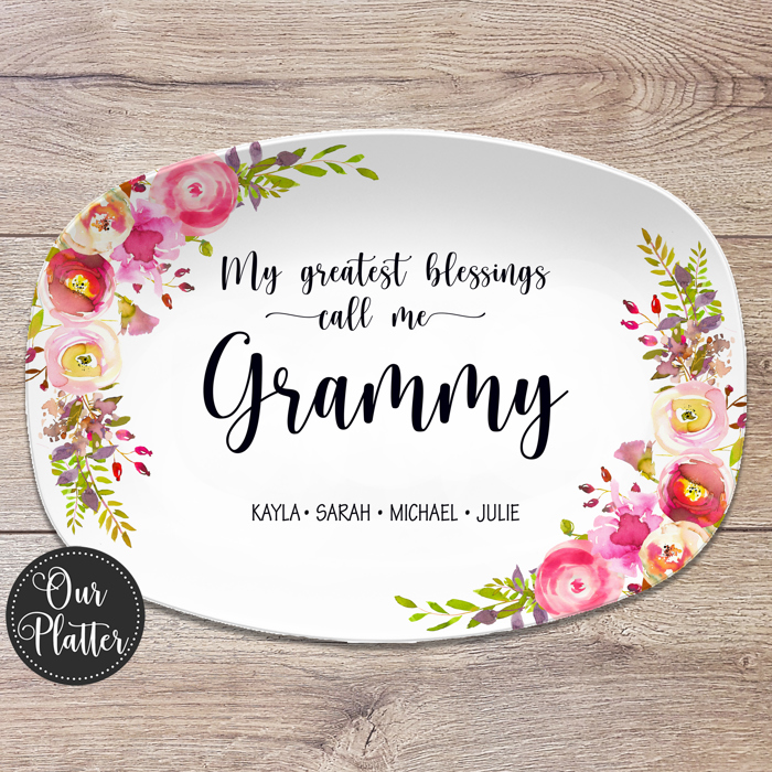 Personalized Platters for Mom & Grandma | My Greatest Blessings