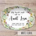 White Floral White Personalized Platters for Mom & Grandma | My Greatest Blessings