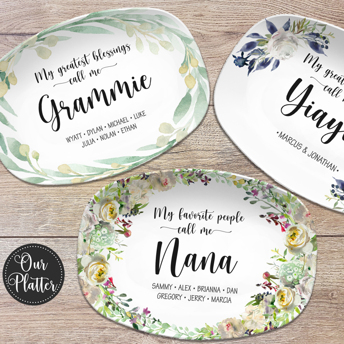 Personalized Platters for Mom & Grandma | My Greatest Blessings
