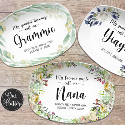 Personalized Platters for Mom & Grandma | My Greatest Blessings
