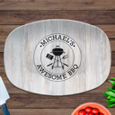  Personalized Platter | BBQ Grilling Circle | Gift for Dads | Made in the USA