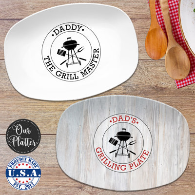 Personalized Platter | BBQ Grilling Circle | Gift for Dads | Made in the USA