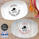  Personalized Platter | BBQ Grilling Circle | Gift for Dads | Made in the USA