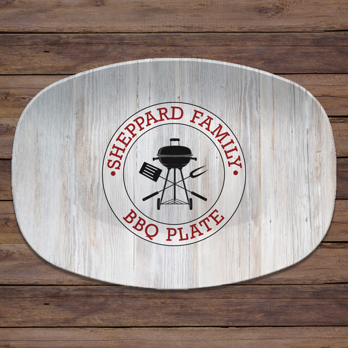 Personalized Platter | BBQ Grilling Circle | Gift for Dads | Made in the USA