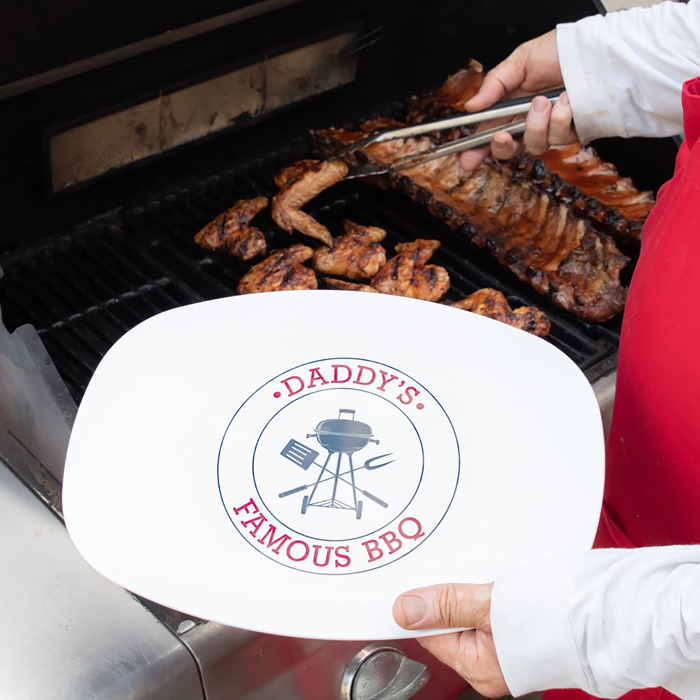 Personalized Platter | BBQ Grilling Circle | Gift for Dads | Made in the USA