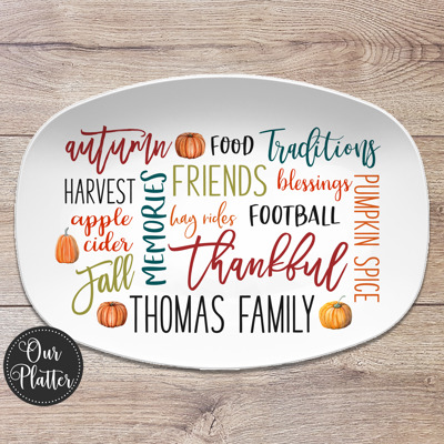 Everything Fall Personalized Platter
