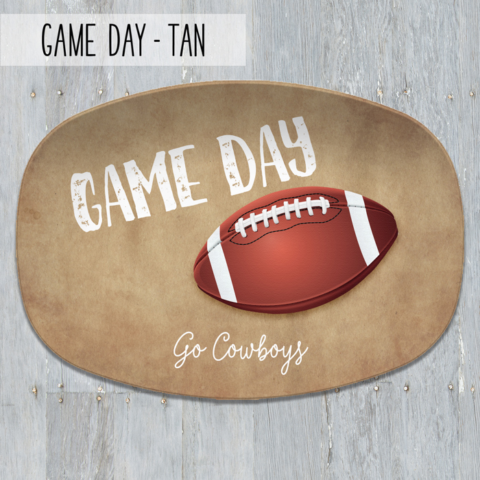 Game Day Football Personalized Platter, Tailgate, Superbowl Party