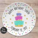  Happy Birthday Personalized Plate | Dots, Sprinkles, Cake
