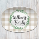  Fall Buffalo Plaid Thanksgiving Personalized Platters