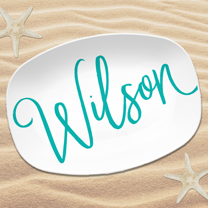 Large Script Custom Personalized Platter