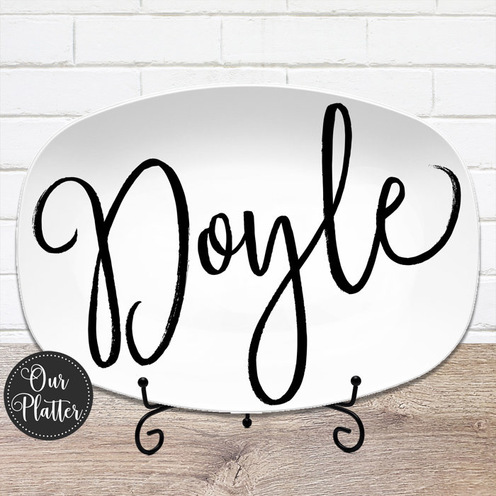 Large Script Custom Personalized Platter