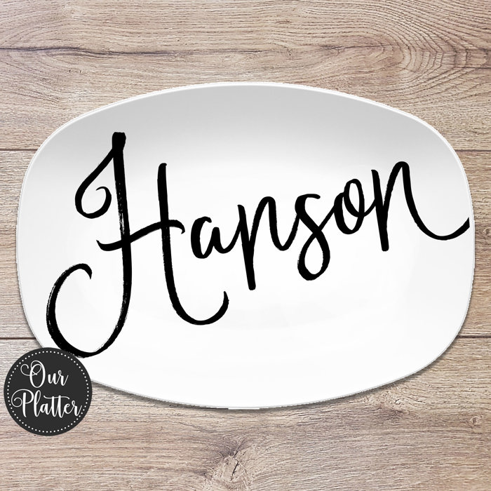 Large Script Custom Personalized Platter