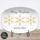  Personalized Holiday Platters | Christmas | Hanukkah | Winter Festive | Snowflake Platter