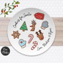  Cookies for Santa Personalized Plates | Keepsake Family Tradition | Cookies and Milk for Santa
