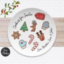 Plate + Stand Sugar Cookies Cookies for Santa Personalized Plates | Keepsake Family Tradition | Cookies and Milk for Santa