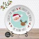  Santa Cookie Plate | Personalized Cookies for Santa & Carrots for Reindeer Plate |  Christmas Eve Holiday Keepsake | Santa Plate for Kids