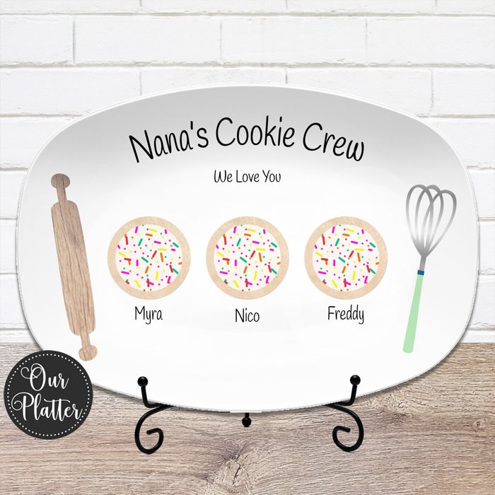Personalized Cookie Plate | Perfect Batch |  Cookie Crew | Gift for Nana, Mom, or Grandma with Kids’ Names