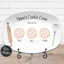 Platter + Plate Stand Personalized Cookie Plate | Perfect Batch |  Cookie Crew | Gift for Nana, Mom, or Grandma with Kids’ Names