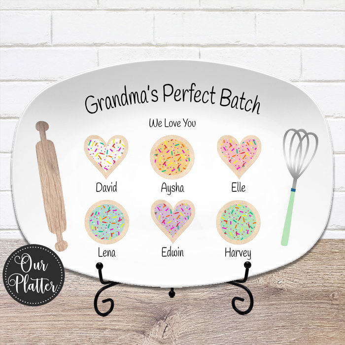Personalized Cookie Plate | Perfect Batch |  Cookie Crew | Gift for Nana, Mom, or Grandma with Kids’ Names