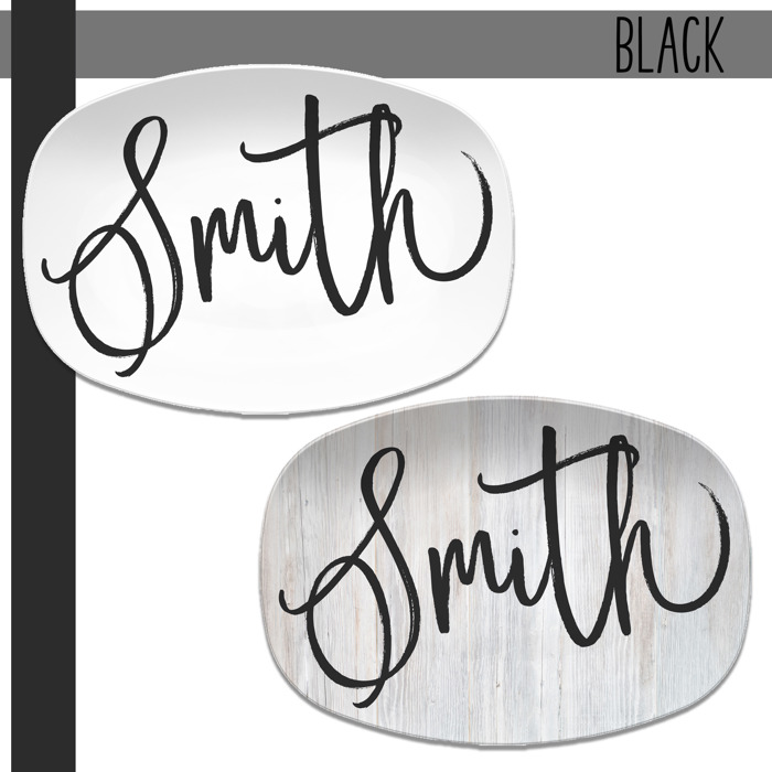 Large Script Custom Personalized Platter