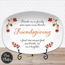 Platter + Plate Stand Fall Leaves Personalized Thanksgiving Platter | Custom Fall Serving Tray | Family Gathering Dish | Autumn Table Decor | Gratitude & Blessings Gift