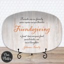  Personalized Thanksgiving Platter | Custom Fall Serving Tray | Family Gathering Dish | Autumn Table Decor | Gratitude & Blessings Gift