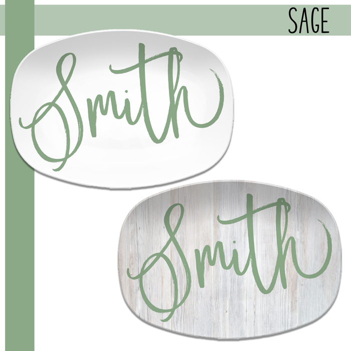 Large Script Custom Personalized Platter