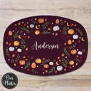 Platter Only Wine Personalized Fall Platter | Thanksgiving Serving Tray with Custom Family Name | Hostess Gift, Autumn Pumpkin Table Decor
