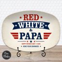  America's Best Dad Personalized Platter | Summer Americana Decor