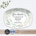 Platter Only Greenery Personalized Give Thanks Platter | Custom Scripture Serving Tray |  Family Dinner Prayer | Faith Gift for Any Season