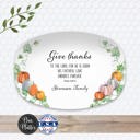 Platter Only Pumpkin Greenery Personalized Give Thanks Platter | Custom Scripture Serving Tray |  Family Dinner Prayer | Faith Gift for Any Season