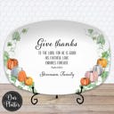 Personalized Give Thanks Platter | Custom Scripture Serving Tray |  Family Dinner Prayer | Faith Gift for Any Season