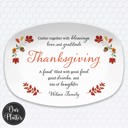 Platter Only Fall Leaves Personalized Thanksgiving Platter | Custom Fall Serving Tray | Family Gathering Dish | Autumn Table Decor | Gratitude & Blessings Gift