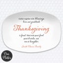  Personalized Thanksgiving Platter | Custom Fall Serving Tray | Family Gathering Dish | Autumn Table Decor | Gratitude & Blessings Gift