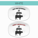  BBQ Grilling Serving Platter | Butcher Cuts - Cow Pig Chicken | Made in the USA