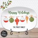  Personalized Holiday Platters | Christmas | Hanukkah | Winter Festive | Snowflake Platter