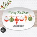  Personalized Holiday Platters | Christmas | Hanukkah | Winter Festive | Snowflake Platter