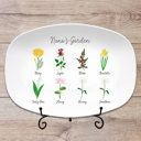 8 Flowers Platter + Plate Stand Birth Month Flower Family Personalized Platter, Mother's Day Custom Gift, Grandma's Garden, Gift from kids